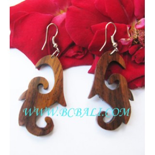 Indonesian Woods Carving Earring